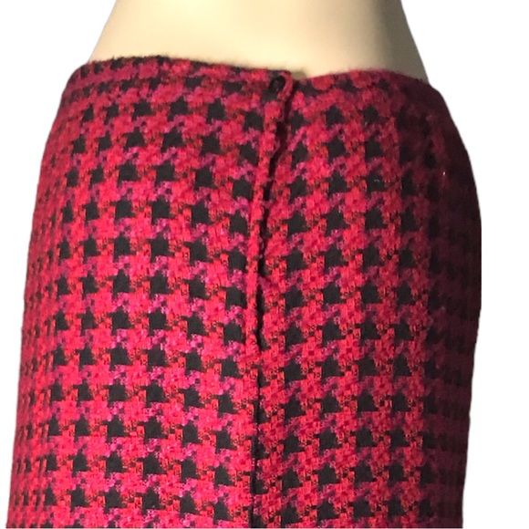 Liz Moody Pink Red and Black Luxury Checkered  Skirt Size 14 - Picture 2 of 10